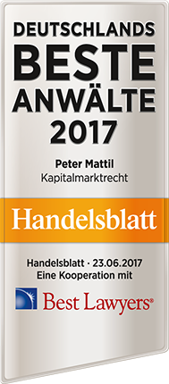 Handelsblatt, Beste Anwälte Auszeichnung, 2017